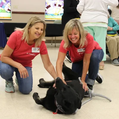 cheri-and-Debbie-petting-dog